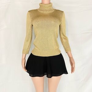 Vintage Gold Turtleneck Sweater